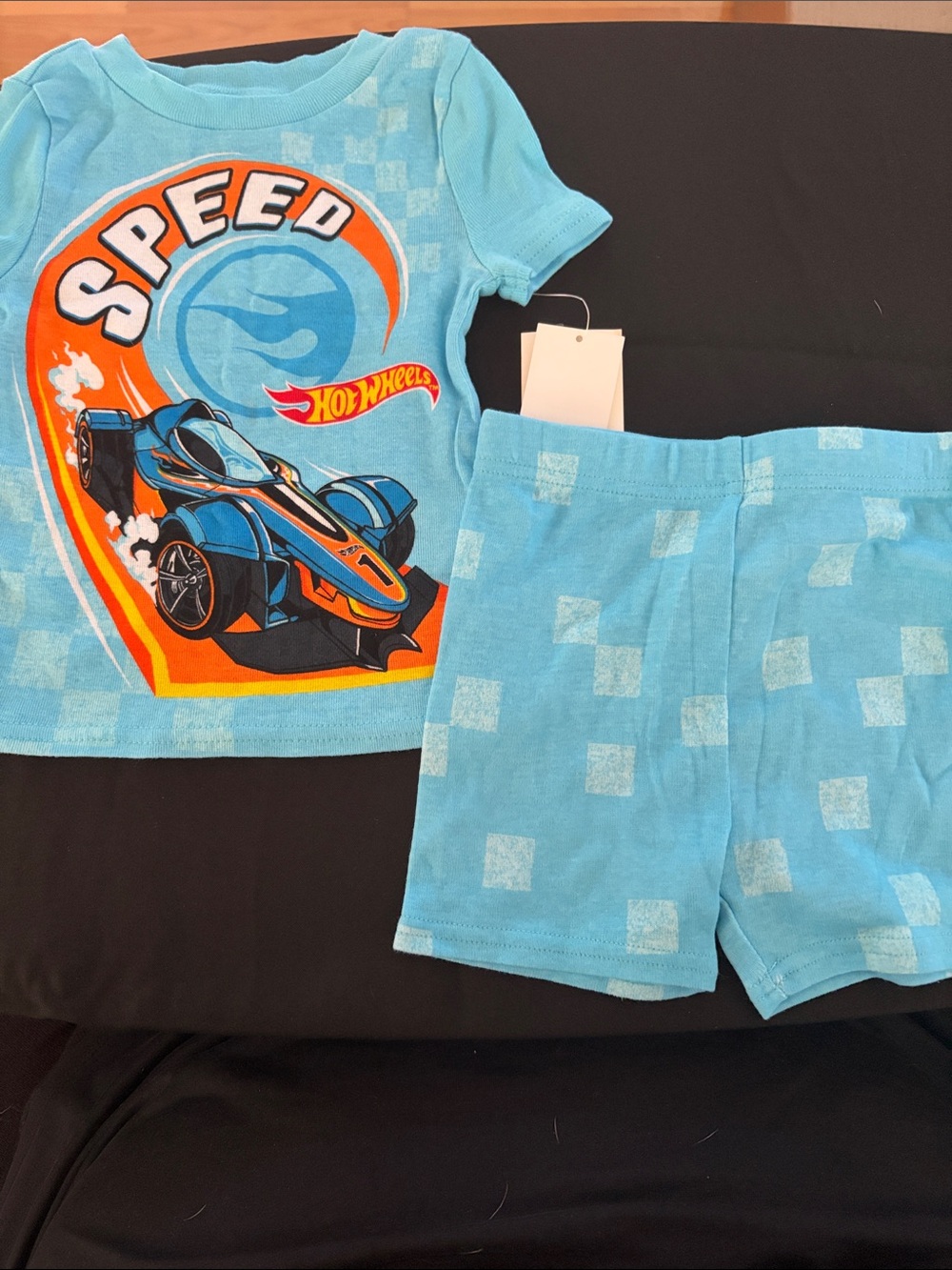 New Mattel Hot Wheels 4 piece pajama set Size 2T - Picture 2 of 3
